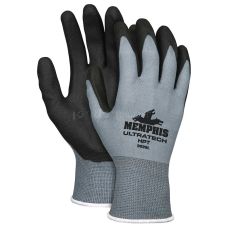 P‑Grip Ultra Thin Black Nylon/Polyurethane Gloves with Black PU