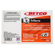 Labels, Betco Triforce Disinfectant