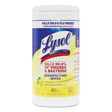 Lysol® Brand Disinfecting Wipes, Lemon‑Lime, 80 Wipes