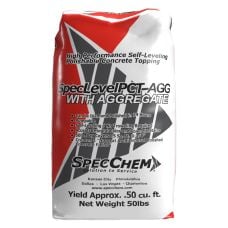 SpecChem SpecLevel PCT‑AGG Pre‑Extended Self‑Leveling Polishable Concrete Topping, Gray (50 lbs)