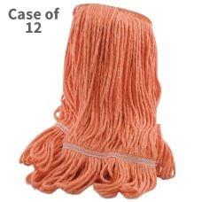 Unitex® Eliminator Blended Mop, Orange, Small, 12 oz