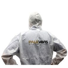 Paul Davis ProGard Coverall with Hood and Boots (Barrier to water‑based liquids and light chemical splash)
