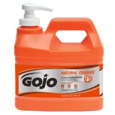 GOJO® NATURAL* ORANGE™ Pumice Hand Cleaner, Pump Bottle, Orange Citrus