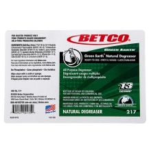 Label, Betco Green Earth® Natural Degreaser