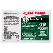 Label, Betco Sure Bet Foaming Shower and Restroom Cleaner