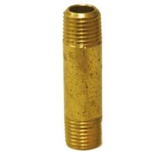 Nipple, 1/4"M x 1/4"M x 2", Brass