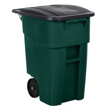 Rubbermaid 50 GL BRUTE® Rollout Container, Green (2 PK)