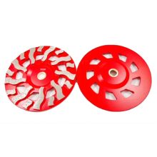 Twin Max Tools Tornado Cup Wheel, 7 inch, 18 Segment, 7/8 Arbor, Non‑Threaded, 20/25 Grit