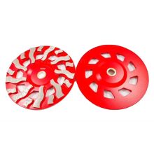 Twin Max Tools Tornado Cup Wheel, 7 inch, 18 Segment, 7/8 Arbor, Non‑Threaded, 50/60 Grit