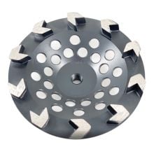 Twin Max Tools Cup Wheel, 5 inch, 6 Arrow Segments, Threaded