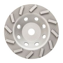 Syntec Spiral Cup Wheel, 7 inch, Non‑threaded, Silver Series