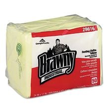 Georgia‑Pacific Brawny® Professional Disposable Dusting Cloths, 24" x 17", Unscented, Yellow, 50/PK, 4 PK/Carton