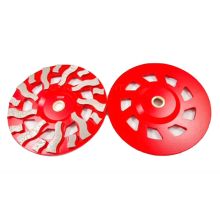 Twin Max Tools Tornado Cup Wheel, 5 inch, 18 Segment, 7/8 Arbor, Non‑Threaded, 120 Grit