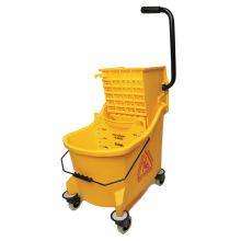 MaxiPlus Mop Bucket & Wringer, 36 Qt, Sidepress, Yellow