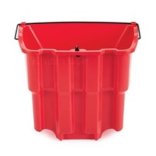 Rubbermaid WaveBrake® Dirty Water Bucket, 18 Qt, Plastic, Red