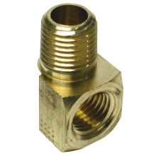 90° Street Elbow 1/4"M x 1/4"F Brass