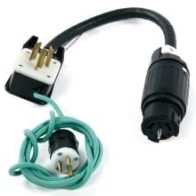 Power Cord Adapter, 50A Twist to 30A Straight (Old Style) Dryer