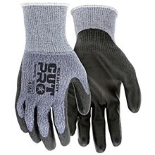 MCR Safety Cut Pro® 15 Gauge Hypermax™ Shell Cut, Abrasion and Puncture Resistant Work Gloves Polyurethane (PU) Coated Palm and Fingertips