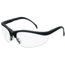 Klondike® KD1 Series Black Safety Glasses with Clear Lenses Adjustable Temple Length