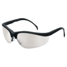 MCR Safety Klondike® Safety Glasses with Matte Black Finish Frame and Indoor/Outdoor Clear Mirror Lens