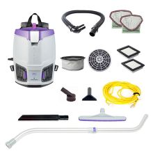 ProTeam GoFit 3 HEPA Backpack Vacuum with Xover Multi‑Surface Telescoping Wand Tool Kit