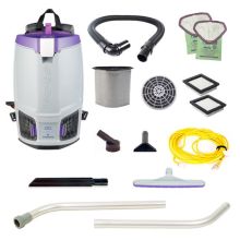 ProTeam GoFit 6 HEPA Backpack Vacuum with Xover Multi‑Surface Tool Kit