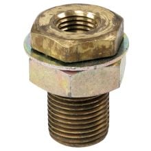 Bulkhead Connection, 1/4" FP Brass 1 1/2" Long