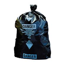 Asbestos Bags, 33x50, 6 Mil, Black w/Print