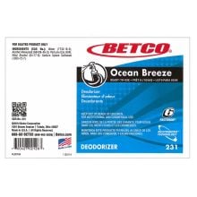 Label, Betco Best Scent Ocean Breeze Deodorizer