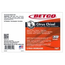 Label, Betco FASTDRAW® Citrus Chisel Non‑Butyl Cleaner and Degreaser