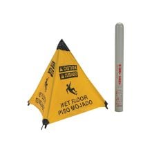 Handy Cone® Wet Floor Sign with Storage Tube, Polyester