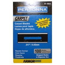 Personna ArmorEdge Square Corner Blue Carpet Blades (100 PK)