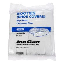 Slip Resistant Booties (Shoe Covers), Universal, White