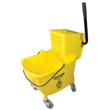 Impact® Sidepress Wringer/Plastic Bucket Combo, 26‑35 Quart