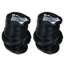 Black Heat Resistant Ducting, 25‑Foot Length