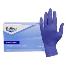 ProWorks® Nitrile Exam Gloves, 3 mil, Powder Free, Blue Violet