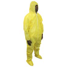 ChemMax Coveralls with Hood & Boots, Yellow