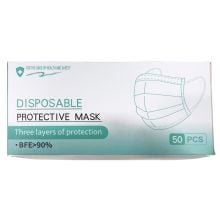 Disposable Protective Face Mask (3 Layers of Protection) (50 PK)