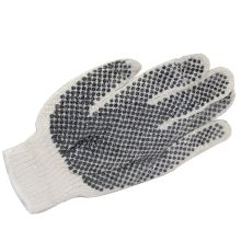 Natural White Gloves with PVC Dots