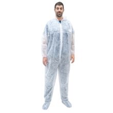 Polypropylene Coveralls with Hood and Boots, 2 oz