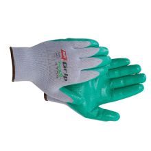 Liberty Q‑Grip Green Nitrile Palm Coated Gloves (12 PR)