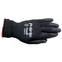 P‑Grip Ultra Thin Black Nylon/Polyurethane Gloves with Black PU Coating