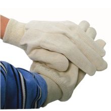 Flannel/Cotton Work Gloves, White/Cream (PR)