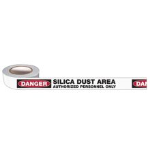 Silica Dust Area Barricade Tape, White, 3" x 1,000'