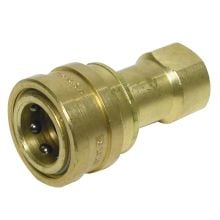 Female Coupler, FPT x FQD, Brass