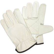 MCR Safety Select Grade Grain Cow Leather Driver Gloves, Double Palm