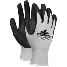 MCR Safety Memphis™ 13 Gauge Black Nitrile Foam Dipped Gloves