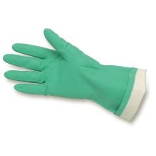 MCR Safety Economy Flock Lined Nitrile Gloves, 15 mil, Green