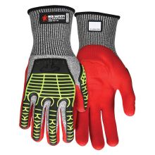 MCR Safety UltraTech™ 13 Gauge Cut Resistant HPPE Gloves with Nitrile Foam, Padded Palm and TPR Back