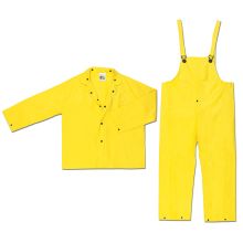 MCR Safety Wizard, .28mm, PVC/Nylon/PVC Suit, 3 Piece, Yellow